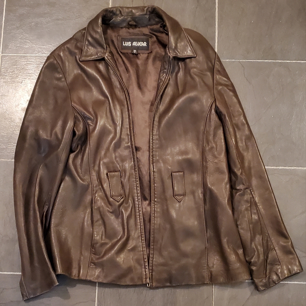 Luis Alvear genuine brown leather jacket